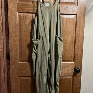 FP Movement by Free People Olive Green hotshot Jumpsuit